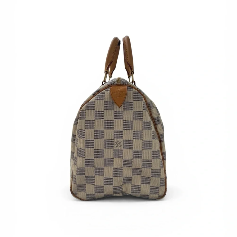 AUTHENTIC Louis Vuitton: Speedy 30 Damier Azur - Picture 5 of 16